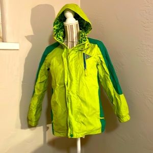Like green and Dark green Rain Jacket